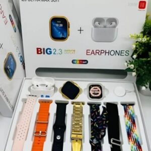 Smartwatch, Earphones & Accessories Set – 10-in-1 Multi-Device Compatibility